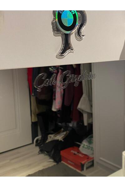 MOTTOMOR You Are Very Beautiful Silver Sticker Car Cabinet Mirror Multi-Purpo...
