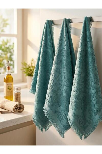 Bebila Baby 3 Pieces Kitchen Towels 30X50 cm Drying Cloth Cotton Hand Towel Set