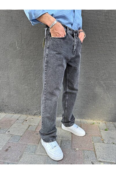 DENIMLAND Erkek Baggy Straight Kot Pantolon Normal Düz Paça Denim Genç Rahat ...