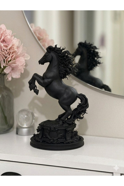rabiskoile3d Şahlanan At Biblosu - 30cm 3D Tasarım Dekoratif Heykel