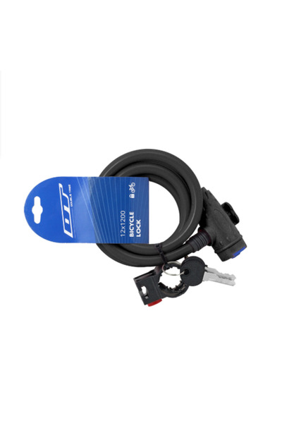 Double Tree Dt Bicycle Lock Rope 12X1200 mm |   Key & Bracket |   Dt 81211 |   4 Color Options
