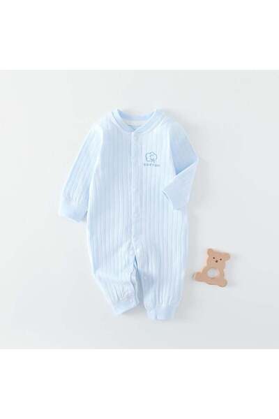 LOOFI Soft Cotton Baby Burp Cloth with Handy Buttons (0 Months -12 Months)/Blue
