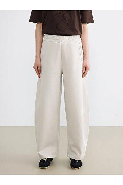 LC Waikiki Beige elastic waist women's sweatpants