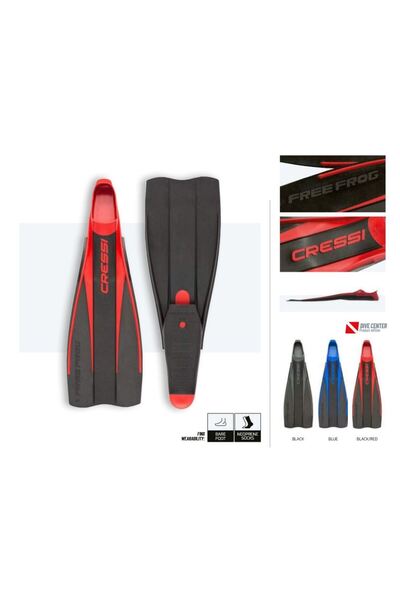 Cressi Free Frog Diving Fins Blue - 45 - 46