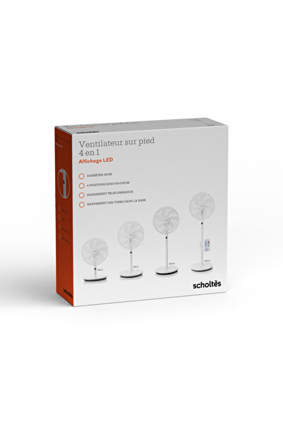 LİVOO Ventilator cu picior CSUS500DT, 45W, inaltime reglabila, diametru 35cm, 7 lame, 3 viteze, oscilatie, afisaj led, cronometru, telecomanda, alb