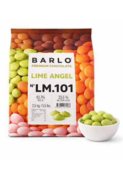BARLO CHOCOLATE PREMİUM Barlo Premium Lime Angel Limonlu Pul Çikolata 2.5 KG