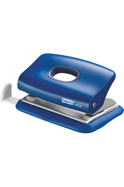Rapid Mini plastic hole punch FC10, 10 sheets - blue