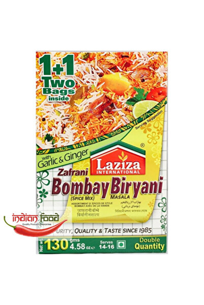 Laziza İnternatıonal LAZIZA Zafrani Bombay Biryani Masala (Seasoning for Bomb...