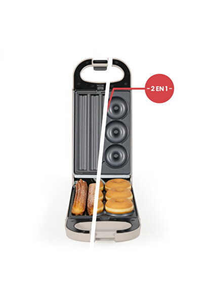LİVOO Aparat 2 in 1 pentru gogosi si churros DOP261C, 700W, 6 gogosi sau 4 churros, invelis antiaderent, termostat, sistem rotativ la 180° pentru gatire uniforma