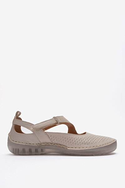 Dericlub Women's comfort daily shoes genuine leather br 44409 beige