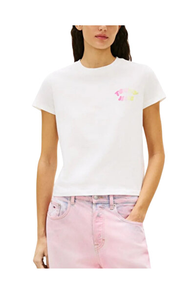 Tommy Hilfiger Γυναικείο T-shirt Λευκό Tommy Jeans DW0DW22310-YBL