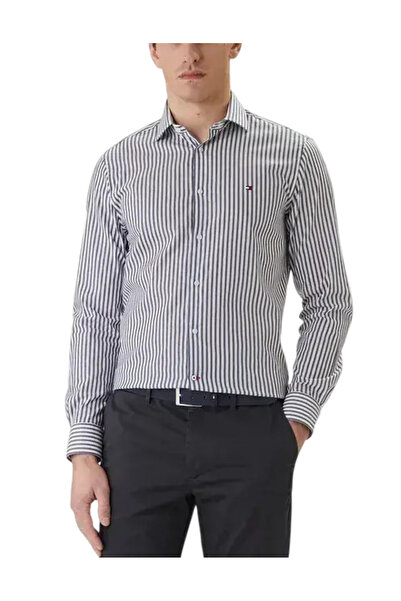 Tommy Hilfiger Ανδρικό Ριγέ Πουκάμισο Μπλε MW0MW42928-C7G