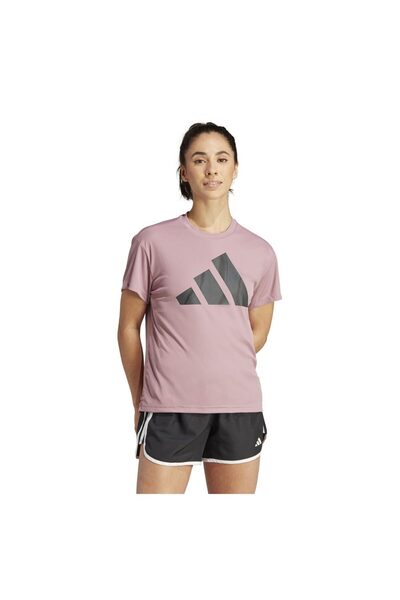 adidas Femei& # x27;s Tricou cu mânecă scurtă cu logo mare Run It, mărimea XS