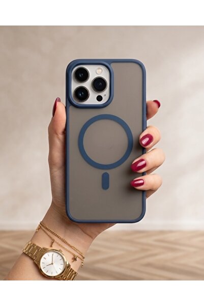 KILIF HOUSE Iphone 14 Pro Max Uyumlu Mat Yarı Şeffaf Renkli Parmak İzi Tutmay...