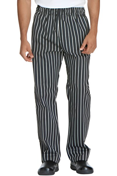 Dickies Chef DC11 Traditional Baggy Men's Pants, Black Chalk Stripe
