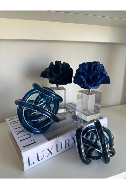 Nils Luxury Design 2'li Cam Sarmal Düğüm Obje