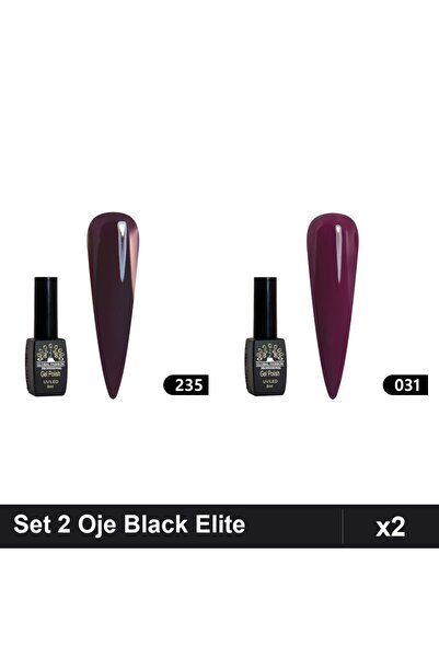 Makeup Set 2 Oje Semipermanente Black Elite 8ml, Nuante 235 031, Manichiură UV