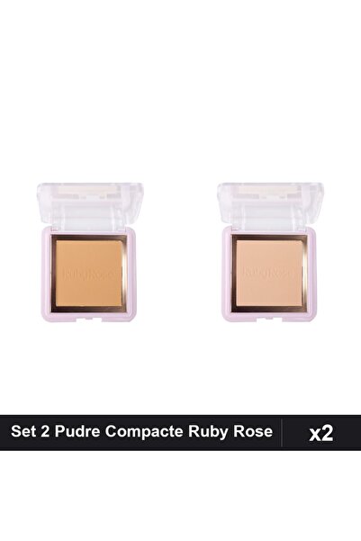 Makeup Set 2 Pudre Compacte Ruby Rose PC40 PC20, Machiaj Nuante Mix, Pudră Față