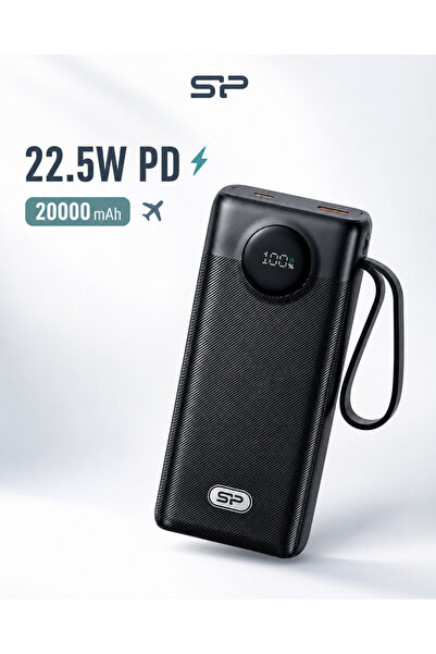 SP Power Bank Sp20000 20000Mah 22.5W Fast Charging with Built-In Type-C and L...