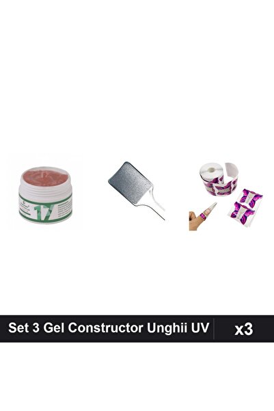 Makeup Set 3 Îngrijire Unghii - Gel Constructie UV LED 15g, Pilă Calcaie, 10 ...