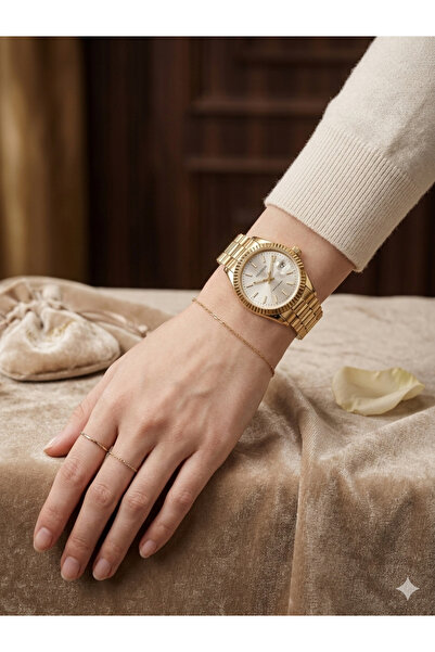 Coliseum YENİ SEZON HEDİYELİK Datejust Royal Gold Edition Takvimli Kadın Kol ...