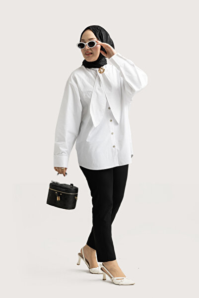 Suede Style 6408- Cămașă de damă elegantă și confortabilă, din țesătură de po...