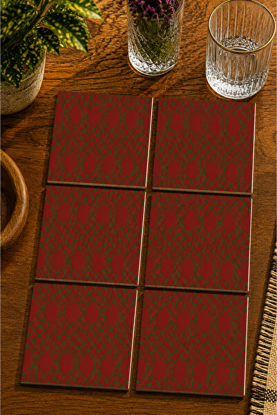 JHAAR Modern Design Set of 6 Coasters - Uv Printing Mdf - 10X10 cm