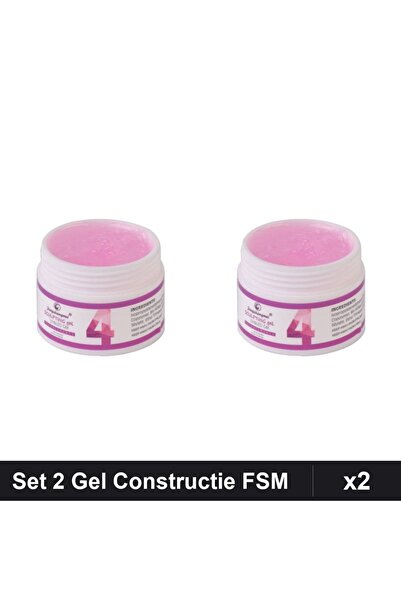 Makeup Set 2 Gel Constructie UV LED FSM 15g, Nuanta 04, Builder Unghii Profes...