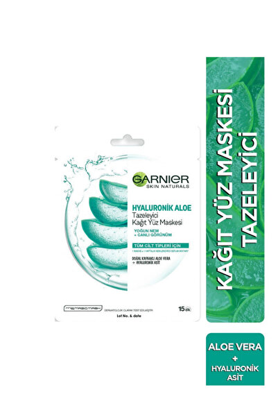 Garnier Hyaluronik Aloe Kağıt Yüz Maskesi Tazeleyici 1 Adet