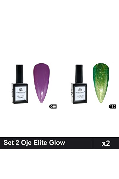 Makeup Set 2 Oje Semipermanente Global Fashion Elite Glow 15ml, Nuante 060 13...
