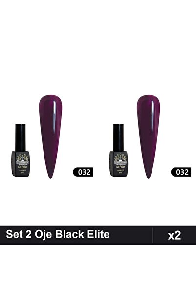 Makeup Set 2 Oje Semipermanente Black Elite 8ml, Global Fashion 032, Manichiu...