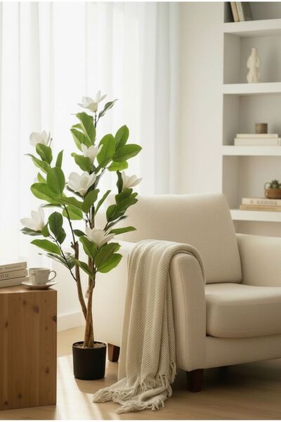 Casco Artificial Magnolia Tree White 120cm