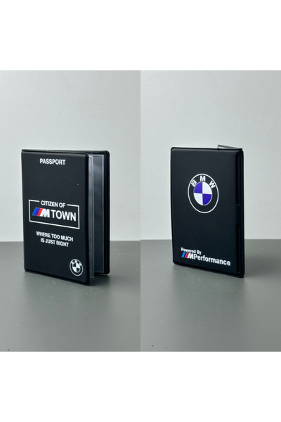 CEBECİOTO حافظة ترخيص السيارة مطرزة بشعار BMW، حافظة ترخيص المحرك