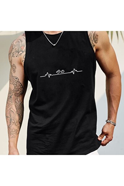 valeriae bellanova Tricou fără mâneci pentru bărbați, supradimensionat, cu de...