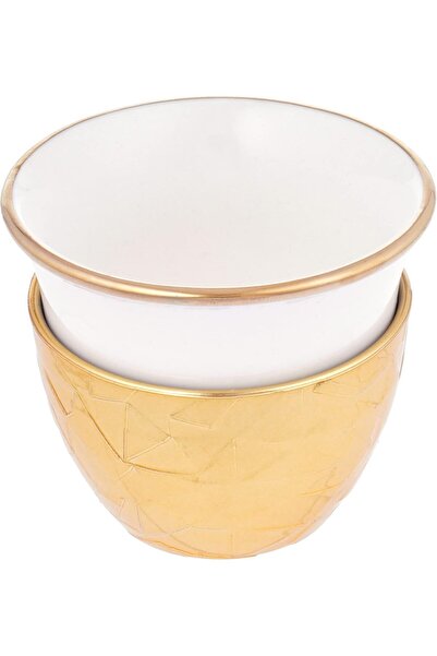 Solitaire Kawa Arabic Porcelain Coffee Cup Set | Traditional Design | White a...