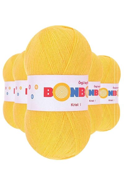 Royaleks Group 5 Pieces Crystal Hand Knitted Loofah Yellow 98217