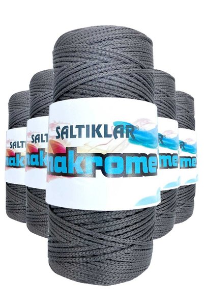 OEM Glb-Stl41414 5 Pieces Polyester Macrame Cord 420 Dark Gray 100 Gr