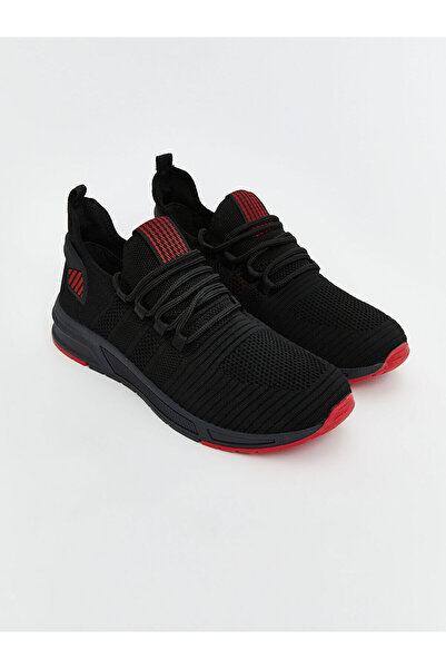 LC Waikiki Black Lace-Up Mesh Detailed Men's Sports Shoes