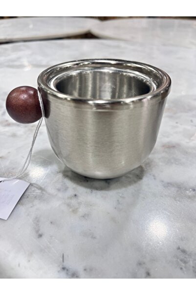 South house Luxury Steel Incense Burner with Wooden Handle 10*10 cm Silver Color