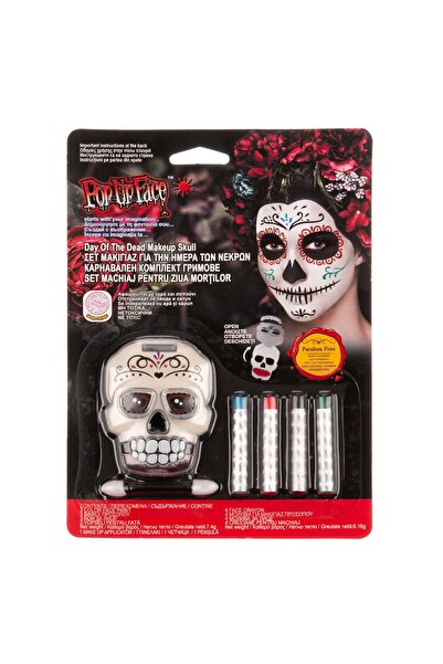 Zumzeria Set de machiaj de Halloween Craniu Mort - 4 piese