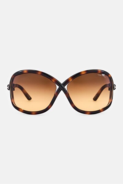 Tom Ford نظارات شمسية نسائية كبيرة الحجم طراز FT1068، بلون هافانا الداكن