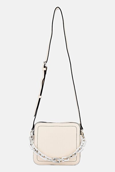 Kenneth Cole Women Brand Logo Cross Body Bag, Beige