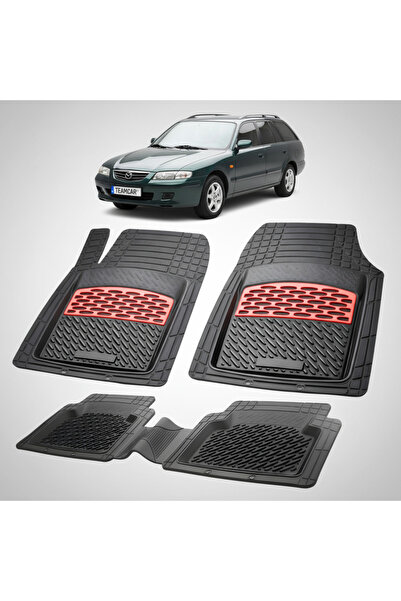 TEAMCAR Mazda 626 GW Facelift Wagon Compatible Floor Mats 2000-2002 | Red