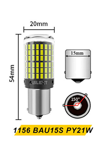 Aftermarket Set 2 Becuri LED Pro Canbus compatibile PY21W Portocaliu