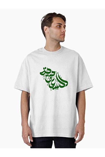 SAUDI قميص قطني 100% للرجال والنساء - تي شيرت فضفاض بياقة دائرية وأكمام قصيرة...