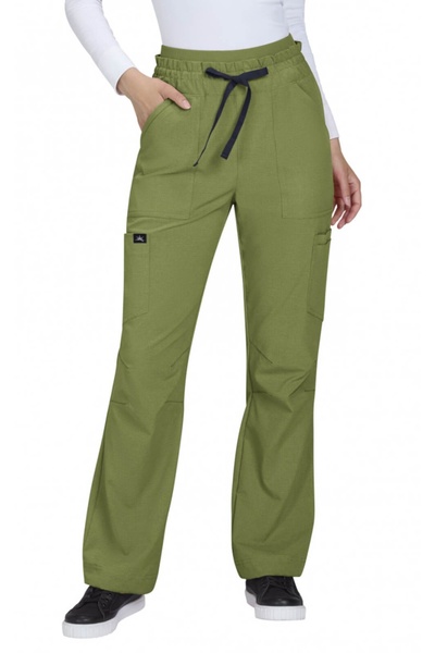 KOI Happiness Freda Pantaloni medicali de damă Solis, Verde măsliniu Martini ...