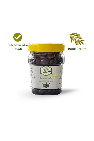 Gemlik Yağlı Siyah Sele Zeytin 500 g | Doğal Fermantasyon, Katkısız, Dengeli Tuzlu
