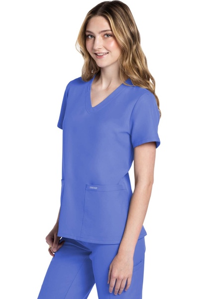 Cherokee UNIFORMS Cherokee WW Originals Ultra Halat de laborator antimicrobian pentru femei PROTX2 - Albastru deschis