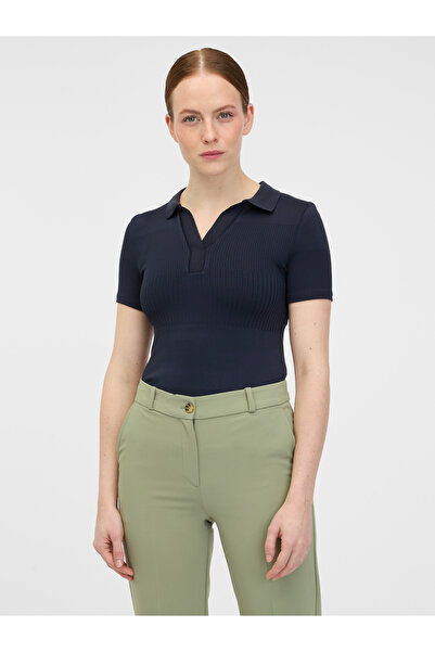 ORSAY Dark blue women's knit polo shirt
