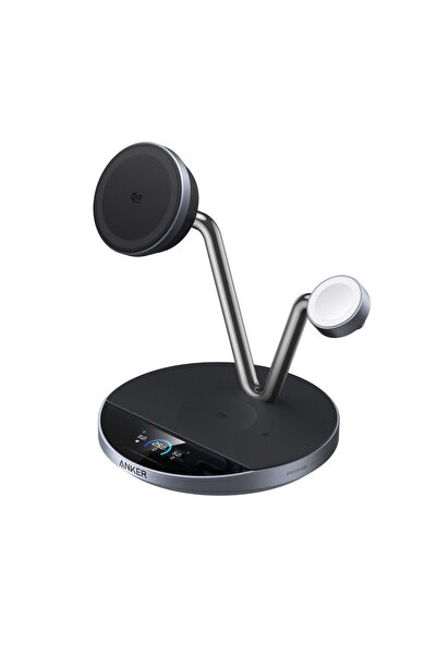 Anker Prime 3-in-1 MagGo AirCool Wireless Charger, Qi2 25W, Black